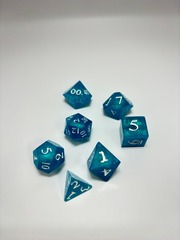 Teal Color set of 7 Dice